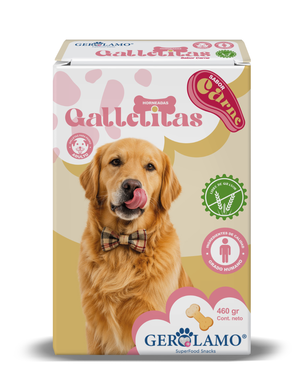 Galleta Hueso Grain Free Adulto Carne – snack Gerolamo para perros