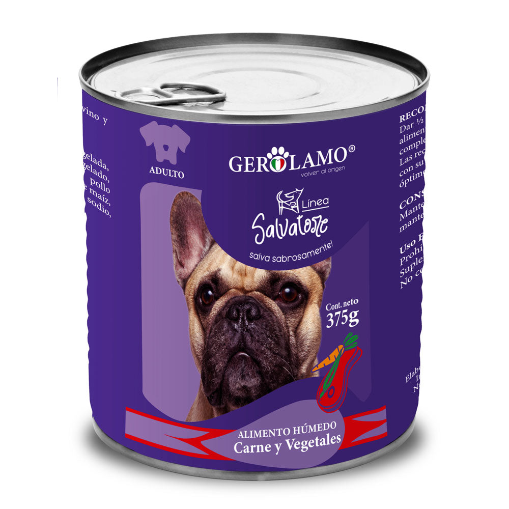 Gerolamo Salvatore lata perro carne vegetales 375g