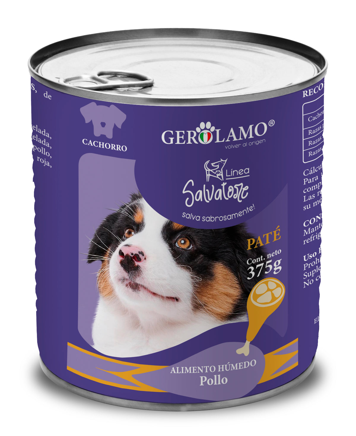 Gerolamo Salvatore lata perro cachorro 375 g